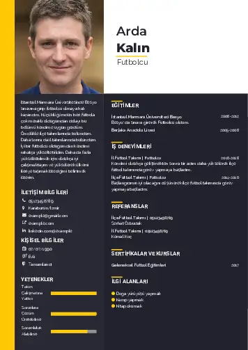 Sporcu CV Örnekleri cv indir